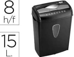 DESTRUCTORA DE DOCUMENTOS Q-CONNECT KF17972 CAPACIDAD DE CORTE 8 H DESTRUYE GRAPAS CLIPS CD Y TARJETAS 13 LITROS