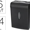 DESTRUCTORA DE DOCUMENTOS Q-CONNECT KF17970 CAPACIDAD DE CORTE 6 H DESTRUYE GRAPAS CLIPS Y TARJETAS PAPELERA 14L
