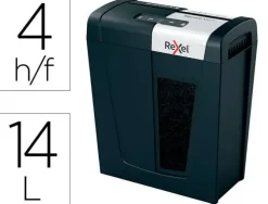 DESTRUCTORA DE DOCUMENTOS REXEL SECURE MC4 CAPACIDAD 4 HOJAS MICRO CORTE DESTRUYE GRAPAS Y CLIPS