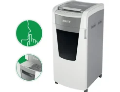 DESTRUCTORA DE DOCUMENTOS LEITZ IQ AUTO+ OFFICE PRO 600 CAPACIDAD DE CORTE 600 HOJAS DESTRUYE GRAPAS Y CLIPS