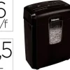 DESTRUCTORA DE DOCUMENTOS FELLOWES LX-25M CAPACIDAD 6H SEGURIDAD P4 DESTRUYE GRAPAS CLIPS Y TARJETA PAPELERA 11,5