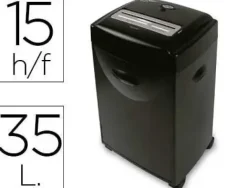 DESTRUCTORA DE DOCUMENTOS Q-CONNECT KF15553 CAPACIDAD DE CORTE 15 H DESTRUYE GRAPAS CLIPS CD Y TARJETAS 35 LITROS