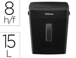DESTRUCTORA DE DOCUMENTOS FELLOWES P-42C CAPACIDAD 8H SEGURIDAD P4 GRAPAS Y TARJETAS PAPELERA 15 L