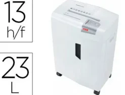 DESTRUCTORA DE DOCUMENTOS HSM SHREDSTAR X13 CAPACIDAD DE CORTE 13 H EN PARTICULAS DESTRUYEGRAPAS CLIPS CD Y TARJETAS