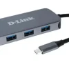 D-LINK HUB USB-C CON 3X USB 3.0, 1X USB-C, 1X HDMI 4K, 1X RJ45