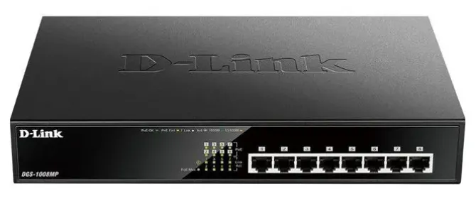 D-LINK SWITCH 8 PUERTOS GIGABIT 10/100/1000 MBPS - POE+