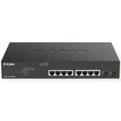 D-LINK SWITCH SEMIGESTIONABLE 8 PUERTOS GIGABIT POE 130W + 2 PUERTOS COMBO