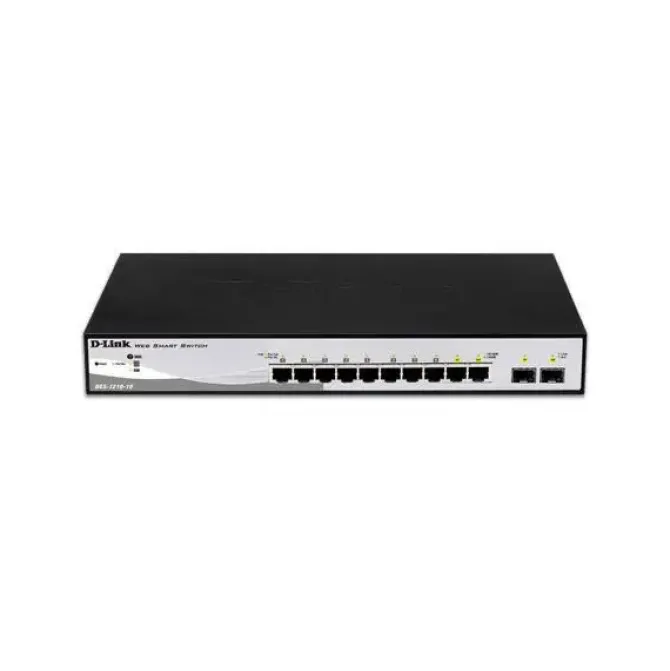 D-LINK SWITCH SEMIGESTIONABLE 8 PUERTOS GIGABIT + 2 PUERTOS GIGA COMBO