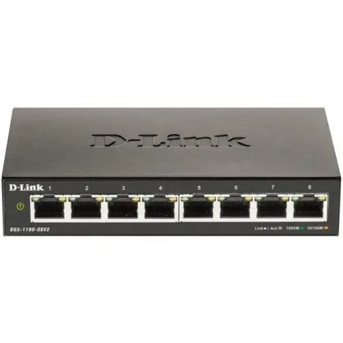 D-LINK SWITCH SMART 8 PUERTOS GIGABIT 10/100/1000 MBPS