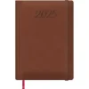 DOHE AGENDA ANUAL (2025) DOHE MANAOS COSIDA TAPA ACOLCHADA POLIPIEL CON GOMA 240X170 D/P MARRON