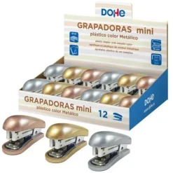 DOHE GRAPADORA MINI PLASTICO COLOR METALICO PLATA ORO
