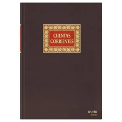 DOHE LIBRO DE CONTABILIDAD CUENTAS CORRIENTES - FOLIO NATURAL - ENCUADERNACION EN TELA - 100 HOJAS PAPEL OFFSET REGISTRO DE 100GR
