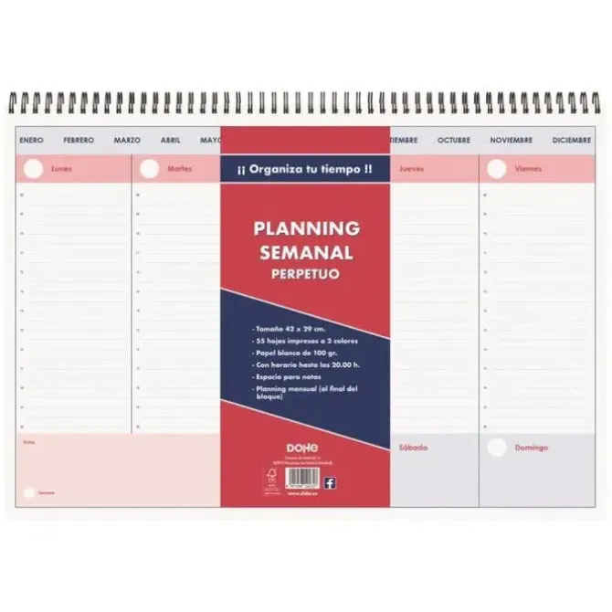 DOHE PLANNING SOBREMESA A3 PERPETUO FSC ESPIRAL SUPERIOR DH12575