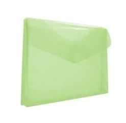 DOSIER SOBRE OFFICE BOX FUELLE PP VELCRO A4+ VERDE TRANSPARENTE