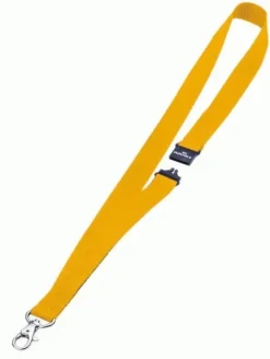 DURABLE CINTA TEXTIL CON MOSQUETON PARA IDENTIFICADOR - CIERRE DE SEGURIDAD - COLOR AMARILLO