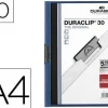 DURABLE DURACLIP 30 CARPETA DE PLASTICO CON CLIP DE ACERO - TAMAÑO A4 - CAPACIDAD HASTA 30 HOJAS - PARTE POSTERIOR RIGIDA COLOR AZUL OSCURO