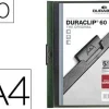 DURABLE DURACLIP 60 CARPETA DE PLASTICO CON CLIP DE ACERO - TAMAÑO A4 - CAPACIDAD HASTA 60 HOJAS - PARTE POSTERIOR RIGIDA COLOR VERDE OSCURO