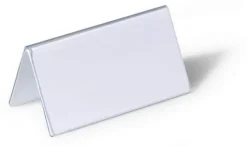 DURABLE PORTANOMBRES DE MESA CON FORMA DE TEJADO - PLASTICO - INCLUYE ETIQUETAS EN BLANCO - TAMAÑO DE LA ETIQUETA 52/104X100MM