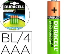 DURACELL PILAS RECARGABLES NIHM AAA LR03 1.2V 850MAH ULTRA - PRECARGADAS - (4 UNIDADES)