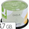DVD-R Q-CONNECT CAPACIDAD 4,7GB DURACION 120MIN VELOCIDAD 16X BOTE DE 50 UNIDADES