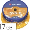 DVD-R VERBATIM CAPACIDAD 4.7GB VELOCIDAD 16X 120 MIN TARRINA