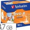 DVD-R VERBATIM IMPRIMIBLE CAPACIDAD 4.7GB VELOCIDAD 16X 120 MIN PACK DE 10 UNIDADES