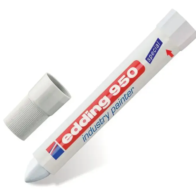 EDDING 950 MARCADOR PERMANENTE PASTA OPACA TRAZO 10 MM. BLANCO REF. 950-049