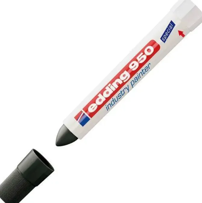 EDDING 950 MARCADOR PERMANENTE PASTA OPACA TRAZO 10 MM. NEGRO REF. 950-001