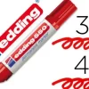 EDDING 550 ROTULADOR PERMANENTE - PUNTA REDONDA - TRAZO ENTRE 3 Y 4 MM. - RECARGABLE - SECADO RAPIDO - COLOR ROJO