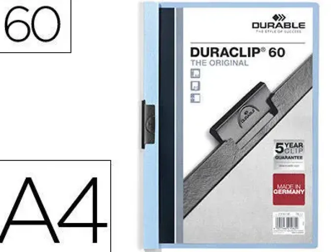 EDDING DOSSIER DURABLE A4 DURACLIP 60H AZUL 2209 AZUL MAK180256
