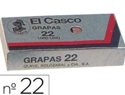 EL CASCO CAJA DE 1000 GRAPAS COLOREADAS Y GALVANIZADAS N.22. ENVASE DE 30 UDS. REF.22/6G