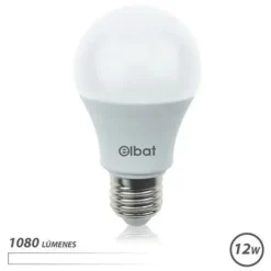 ELBAT BOMBILLA LED A60 - 12W - 1080LM - E27 - LUZ BLANCA