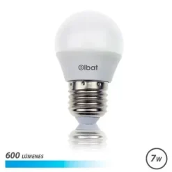 ELBAT BOMBILLA LED G45 7W 600LM E27 LUZ FRIA - AHORRO DE ENERGIA - LARGA VIDA UTIL - BAJO CONSUMO - COLOR BLANCO