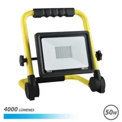 ELBAT FOCO LED CON SOPORTE PLEGABLE 50W - 4000LM - LUZ FRIA 6500K - CABLE DE 1.50M