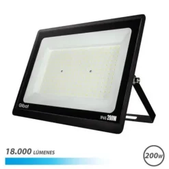 ELBAT FOCO LED SERIE SUPER SLIM 200W - 18000 LUMENES - 6500K LUZ FRIA - IP65 PARA USO EN EXTERIOR