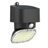 ELBAT FOCO SOLAR 2000LM - LUZ FRIA 6000K - REGULACION VERTICAL Y HORIZONTAL - PANEL SOLAR 1W - IP65 - COLOR NEGRO