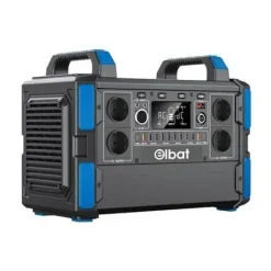 ELBAT GENERADOR DE ENERGIA PORTATIL - 1000W - BATERIA DE LITIO 327.600MAH - FUNCION BMS - CARGA CON PANEL SOLAR - INCLUYE ADAPTADOR AC Y CARGADOR DE COCHE - PUERTOS USB Y TIPO C - COLOR NEGRO