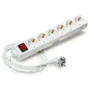 ELBAT REGLETA ALIMENTACION - 6 TOMAS SCHUKO - INTERRUPTOR ON/OFF - CABLE DE 1.50M