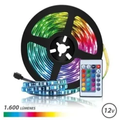 ELBAT TIRA LED RGB 12V 1600LM - 30 LED POR METRO - CONTROL REMOTO - LONGITUD 3M