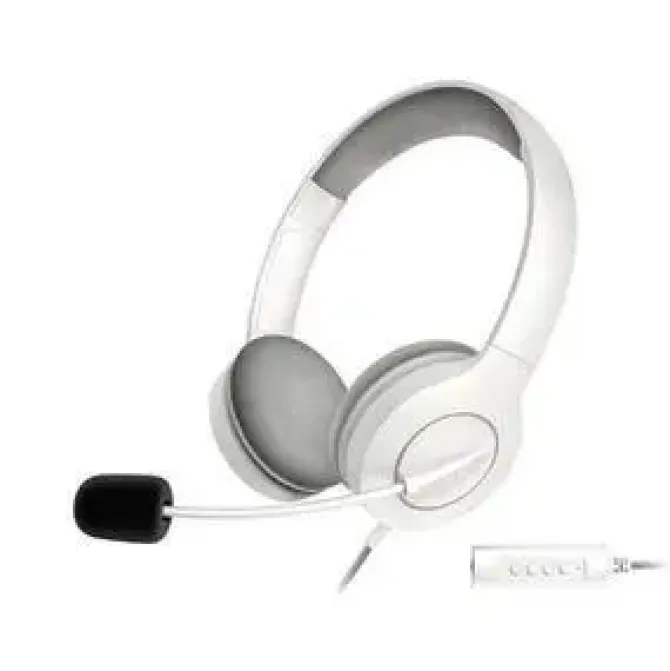 ENERGY SISTEM AURICULARES OFFICE 3 - USB Y 3.5MM PLUG - CONTROL DE VOLUMEN Y SILENCIO - BRAZO RETRACTIL MICROFONO - COLOR BLANCO