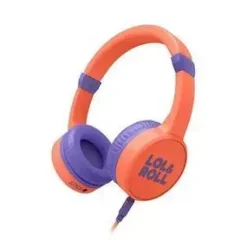 ENERGY SISTEM LOL&ROLL POP KIDS AURICULARES - COMPARTIR MUSICA - CORDON DESMONTABLE - 85 DB LIMITE DE VOLUMEN - MICROFONO - COLOR NARANJA