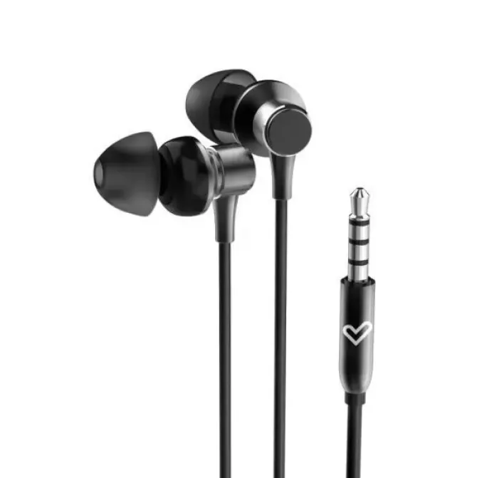 ENERGY SISTEM METALLIZED AURICULARES CON CABLE - MICROFONO INTEGRADO - CONTROL DE VOLUMEN - COLOR NEGRO