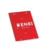 ENRI BLOC DE NOTAS GRAPADO FORMATO A6 LISO - 80 HOJAS MICROPERFORADAS - TAPA BLANDA ROJA