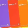 ENRI PLUS PACK DE 5 CUADERNOS ESPIRAL FORMATO FOLIO 1 LINEA - 80 HOJAS 90GR CON MARGEN - CUBIERTA DE PLASTICO - COLORES SURTIDOS