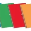 ENRI PLUS PACK DE 10 CUADERNOS ESPIRAL FORMATO CUARTO 1 LINEA - 80 HOJAS 60GR CON MARGEN - CUBIERTA BLANDA - COLORES SURTIDOS