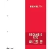 ENRI PLUS RECAMBIO FORMATO A4 - LISO 4 TALADROS - 100 HOJAS 90GR