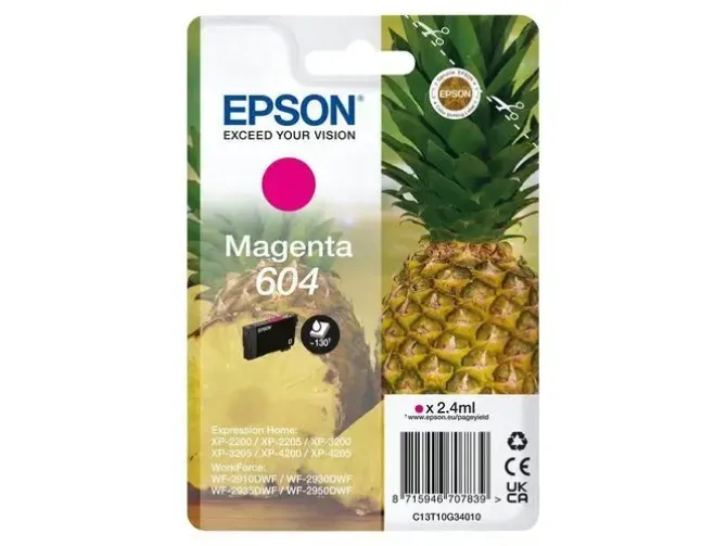 EPSON 604 MAGENTA CARTUCHO DE TINTA ORIGINAL - C13T10G34010