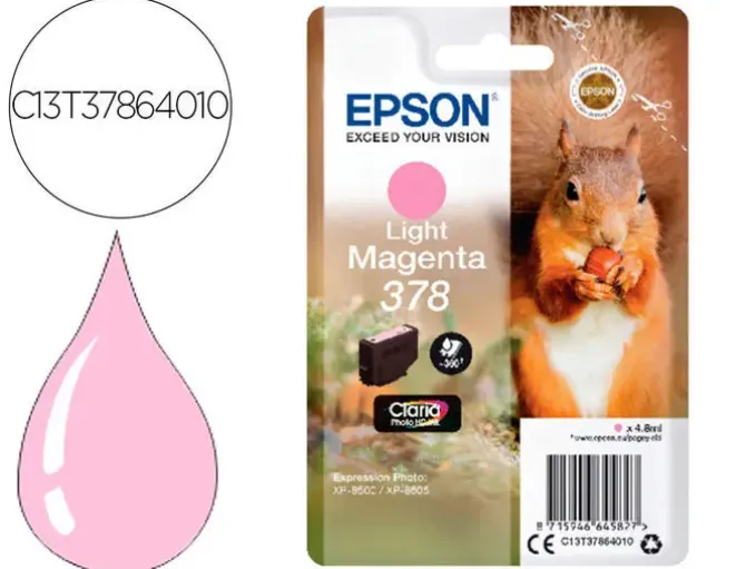 EPSON 378 MAGENTA LIGHT CARTUCHO DE TINTA ORIGINAL - C13T37864010