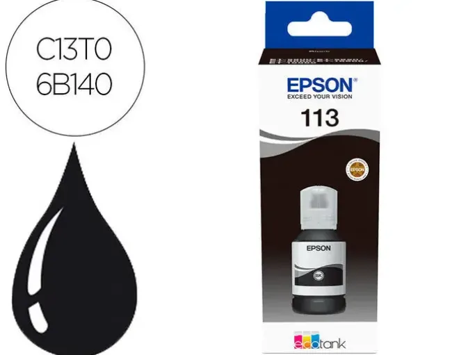 EPSON 113 NEGRO BOTELLA DE TINTA PIGMENTADA ORIGINAL - C13T06B140