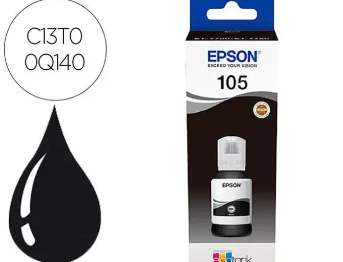 EPSON 105 NEGRO BOTELLA DE TINTA PIGMENTADA ORIGINAL - C13T00Q140
